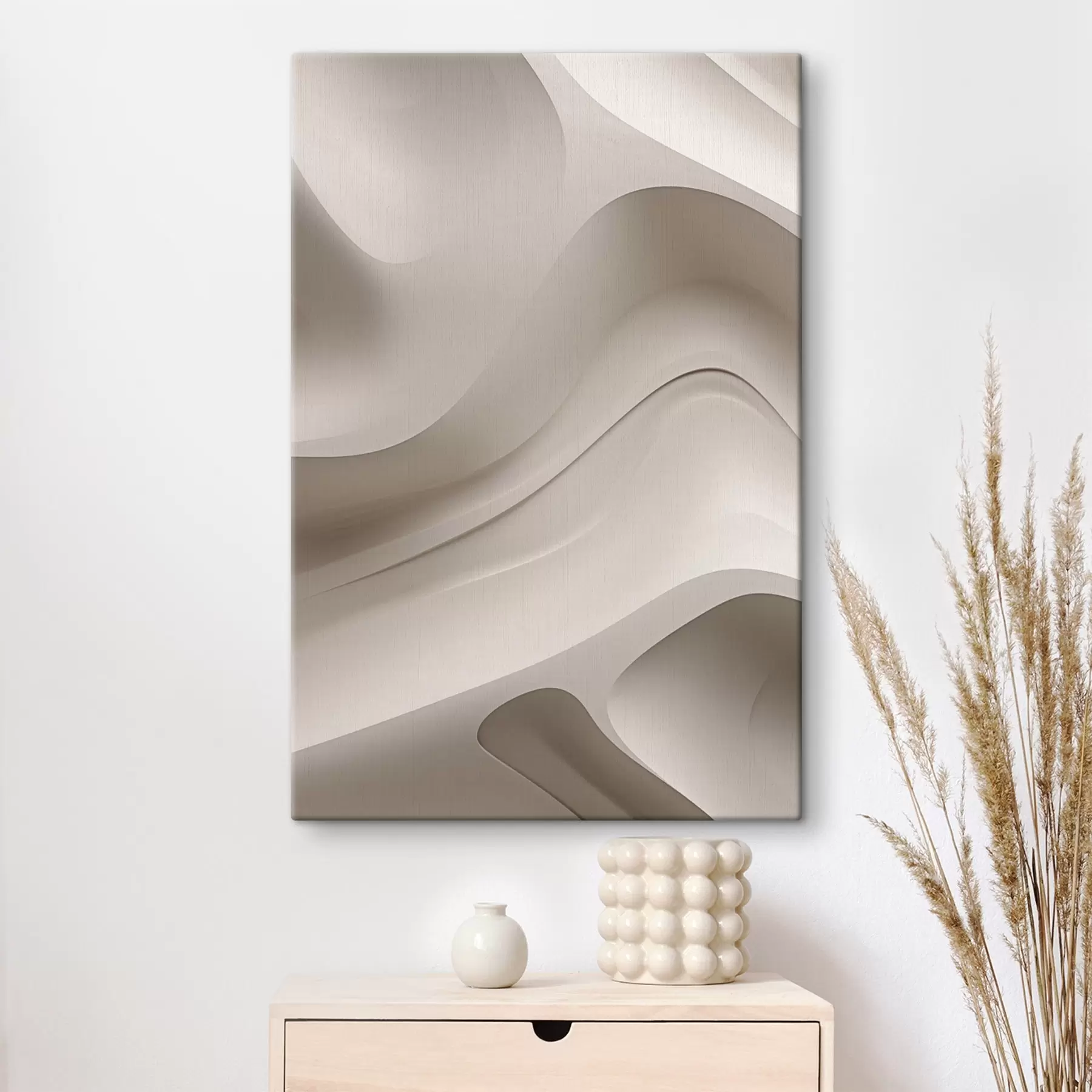Tableau Relief tridimensionnel blanc s50286
