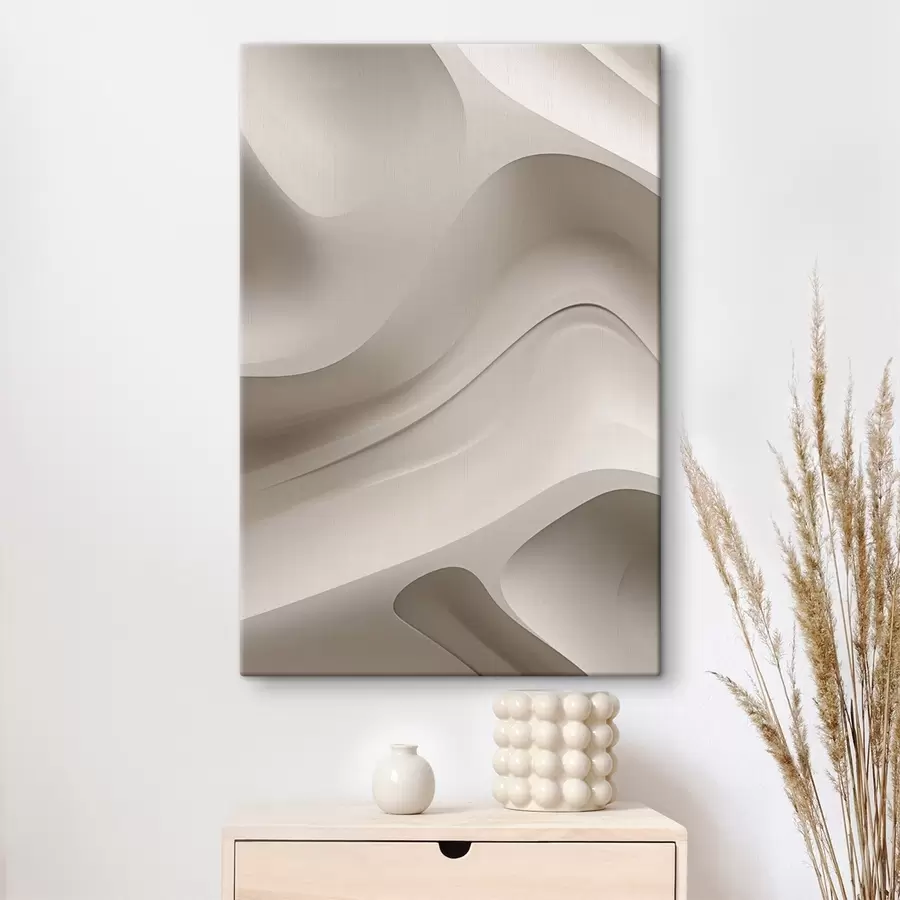 Tableau Relief tridimensionnel blanc s50286