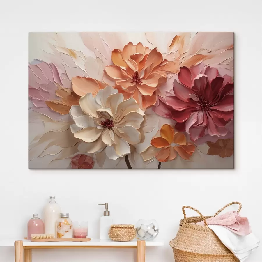 Tableau Fleurs printanières en trois dimensions s50288