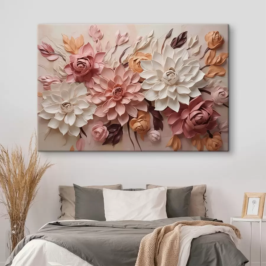Tableau Bouquet festif aux tons pastel s50289