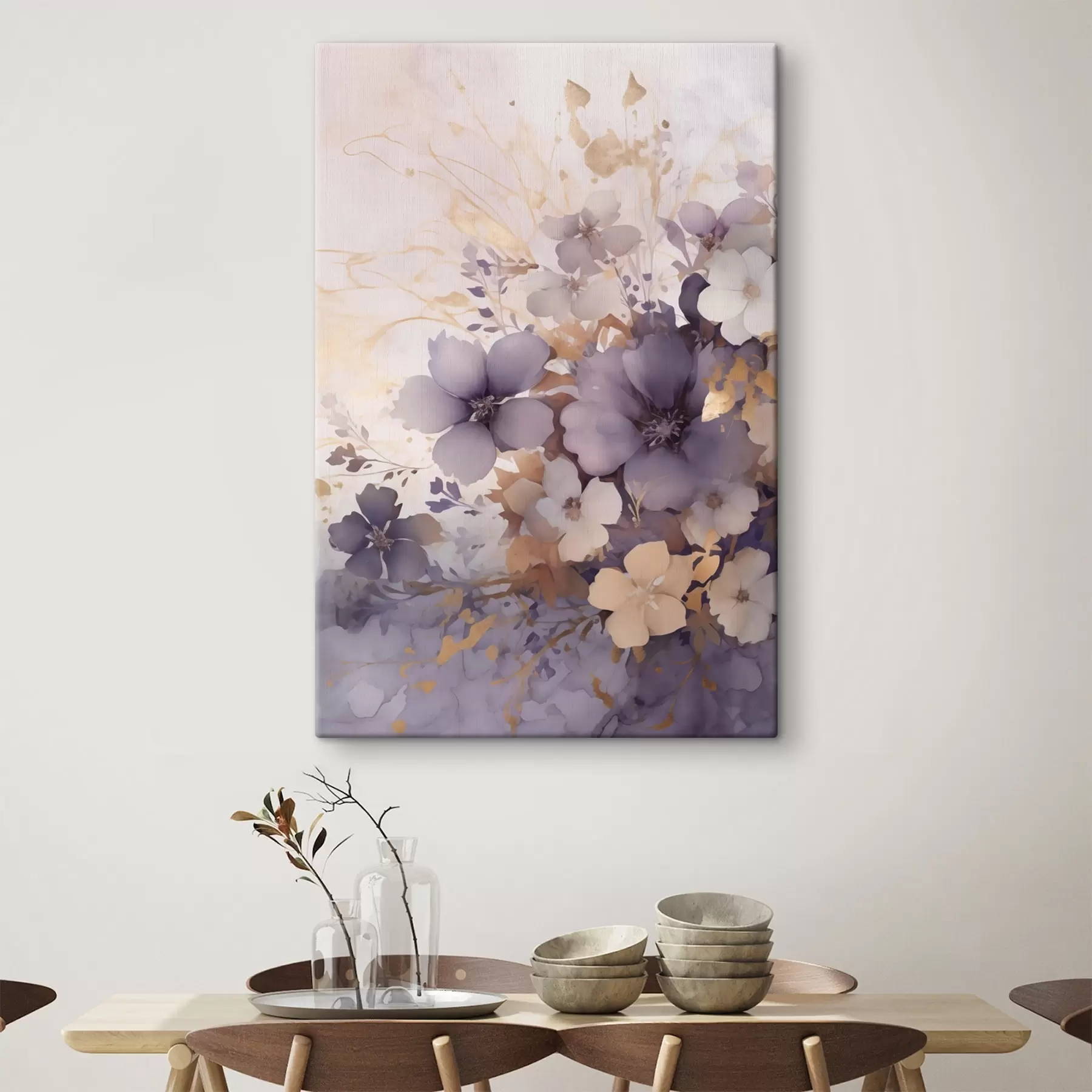 Tableau Brume fleurie violette s50298