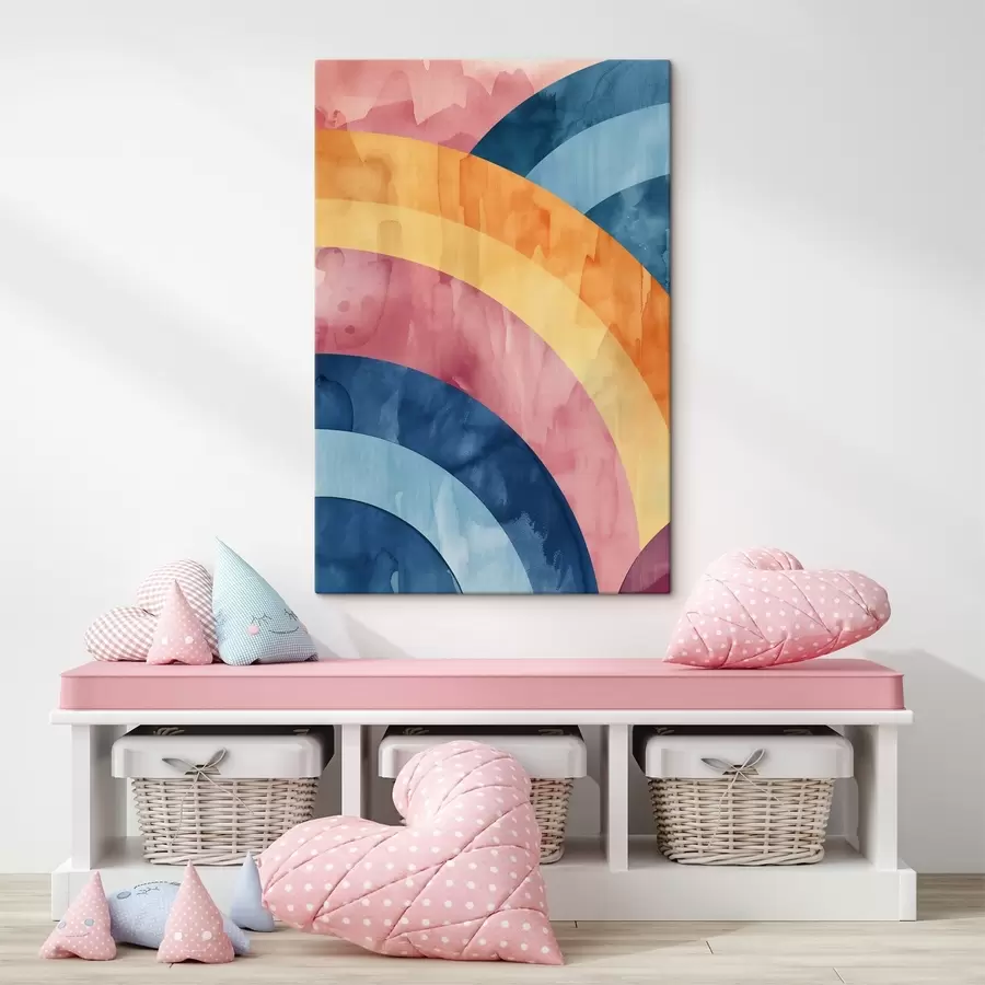 Tableau Un couple de flamants roses blancs s50302