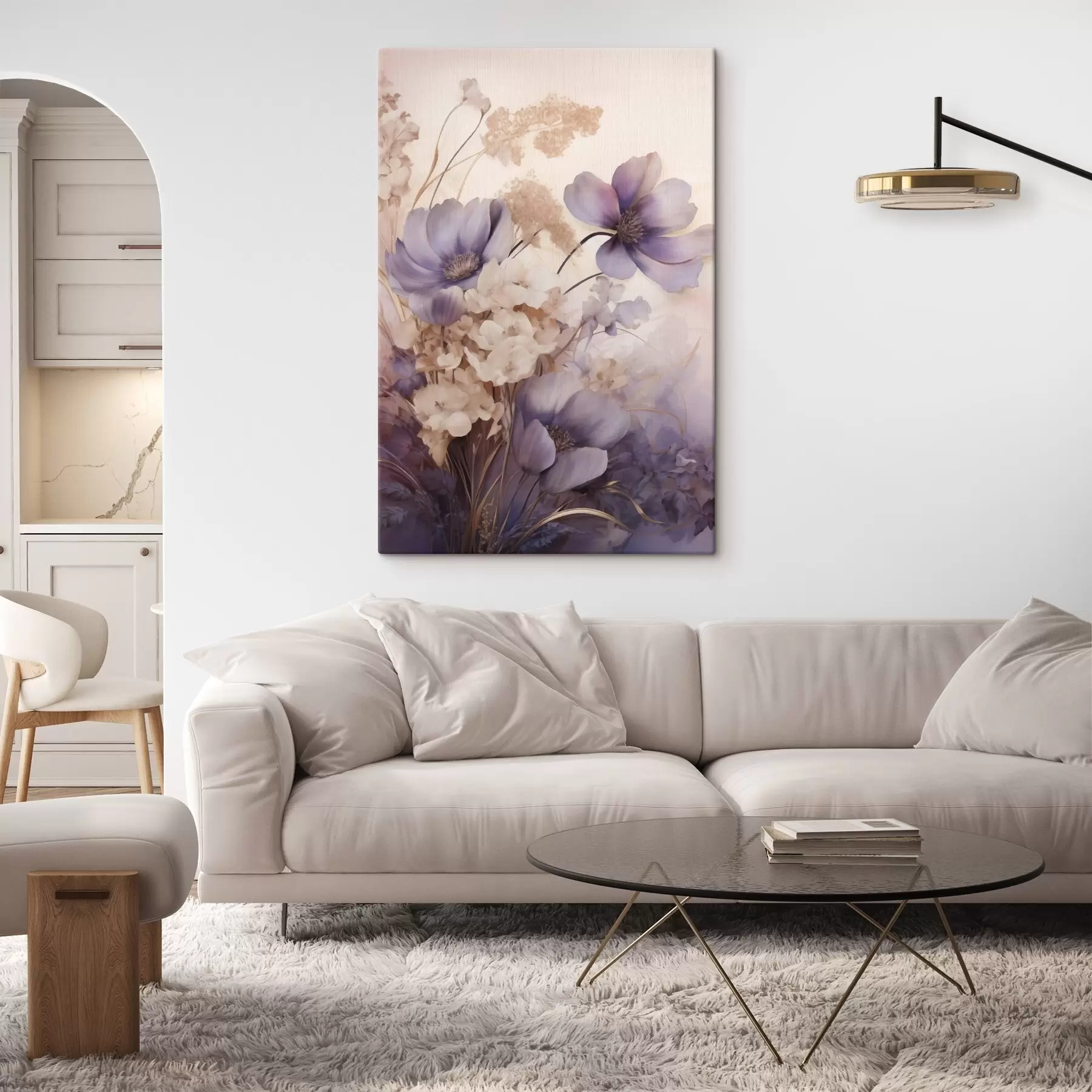 Tableau Des fleurs de lavande dans la brume s50307