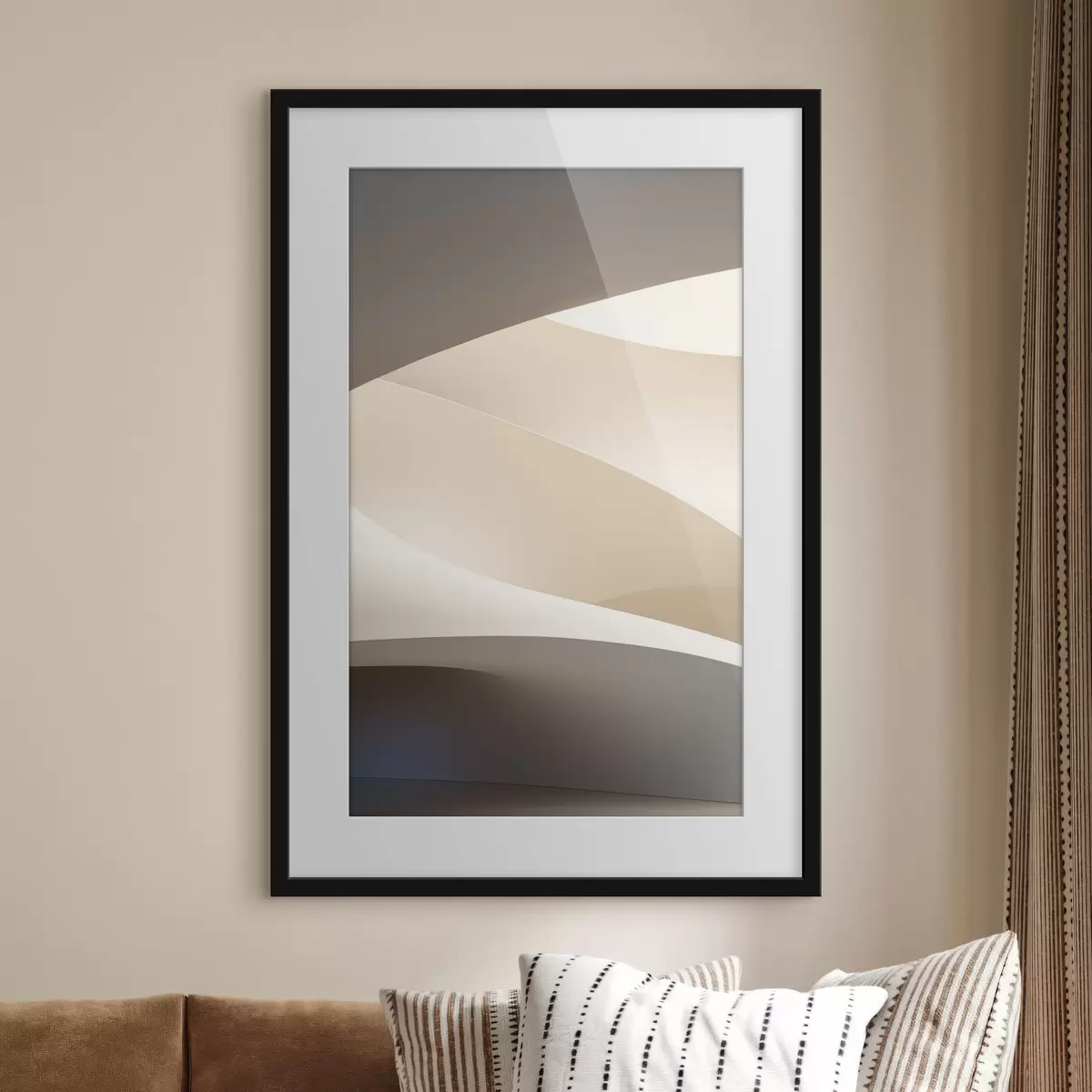 Poster Vagues beiges f50280