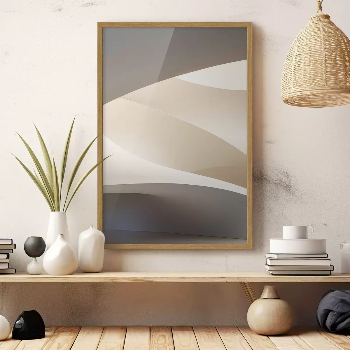 Poster Vagues beiges f50280