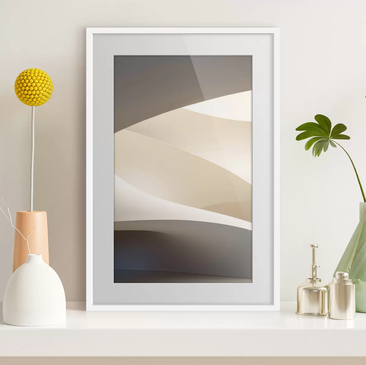 Poster Vagues beiges f50280