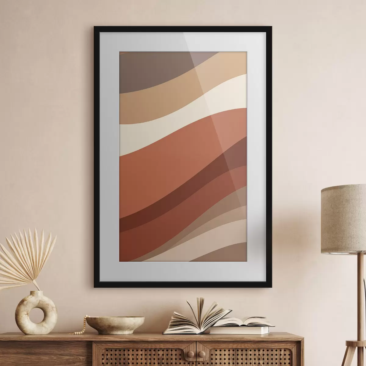 Poster Géométrie en terre cuite f50283