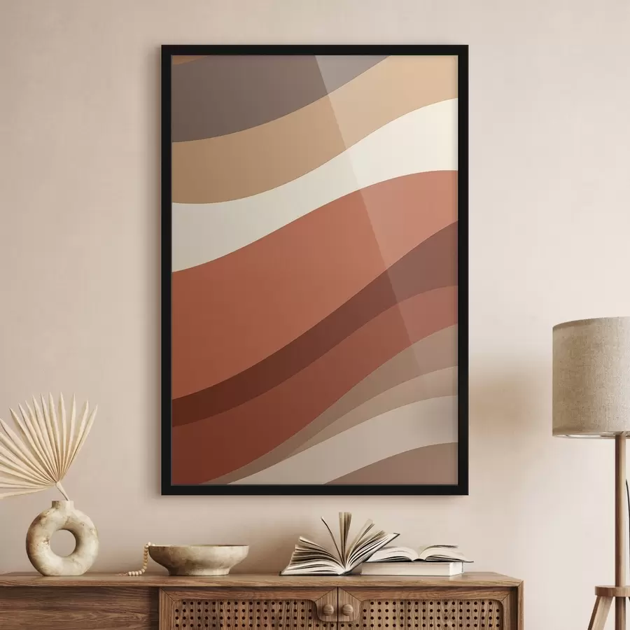 Papier peint Géométrie en terre cuite f50283