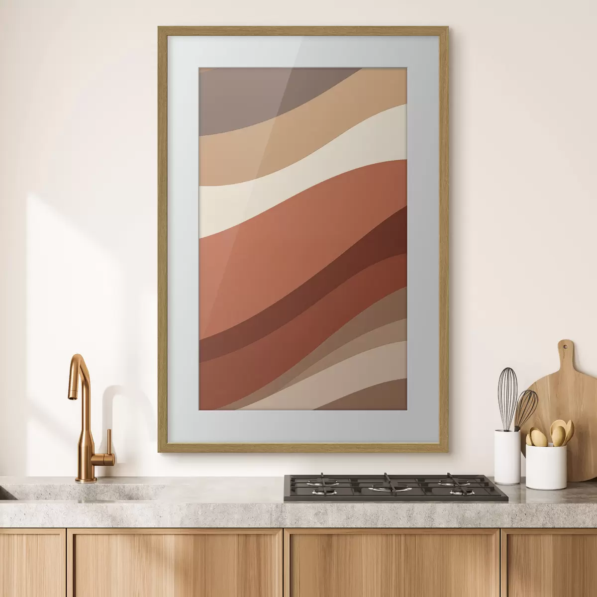 Poster Géométrie en terre cuite f50283