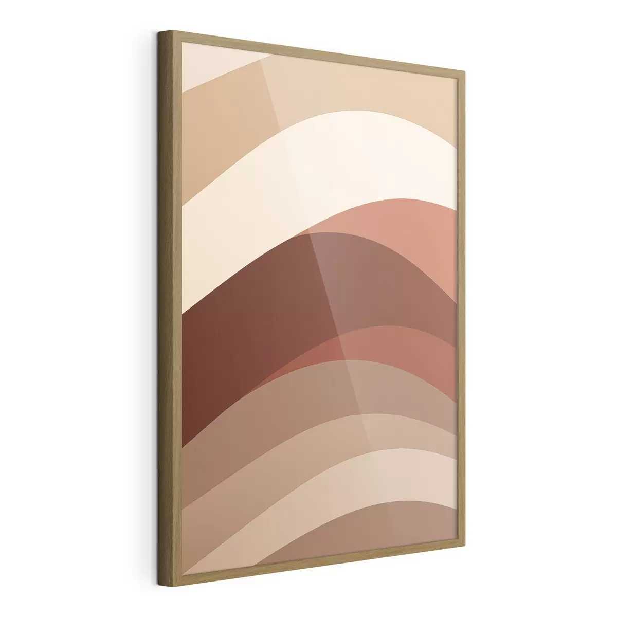 Poster Lignes aux teintes chaudes rappelant la couleur du café f50284