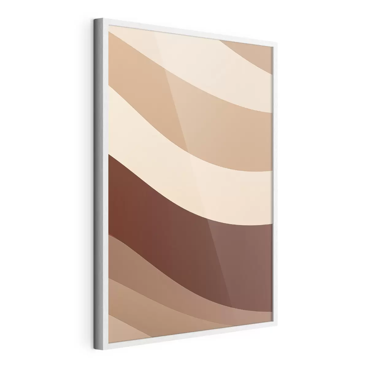 Poster Rayures chocolat-crème f50285