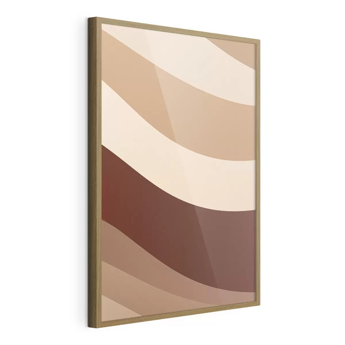 Poster Rayures chocolat-crème f50285