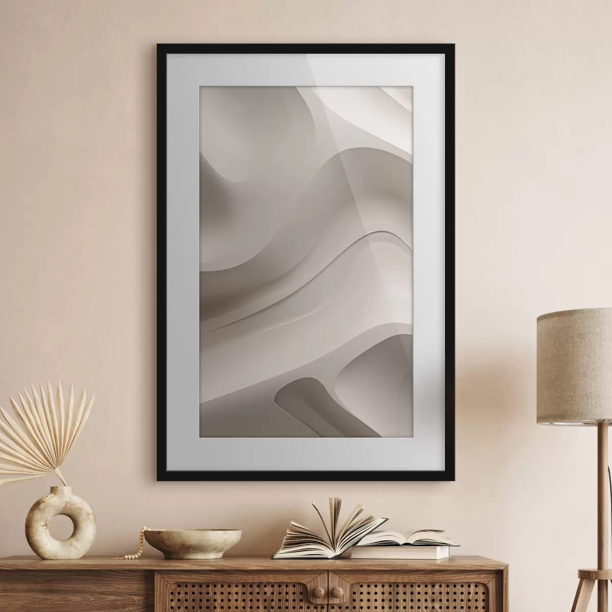Poster Relief tridimensionnel blanc f50286