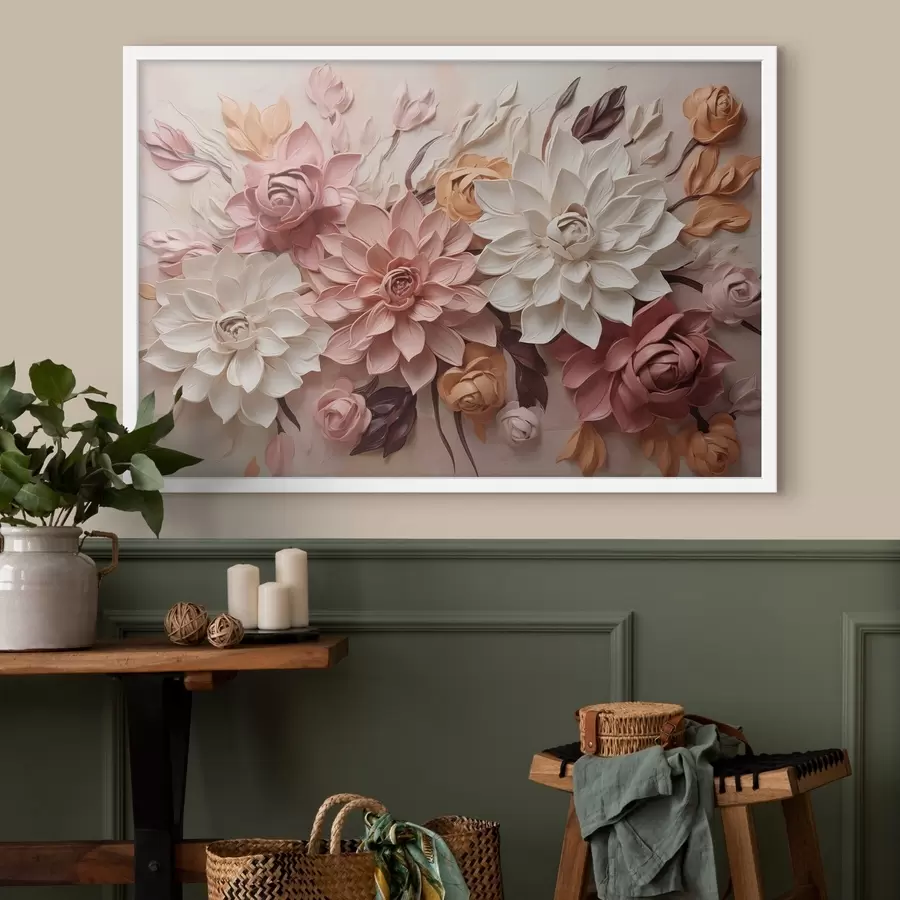 Papier peint Bouquet festif aux tons pastel f50289