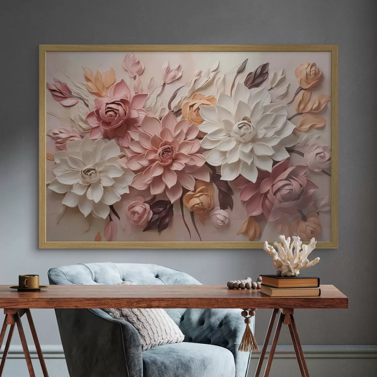 Poster Bouquet festif aux tons pastel f50289