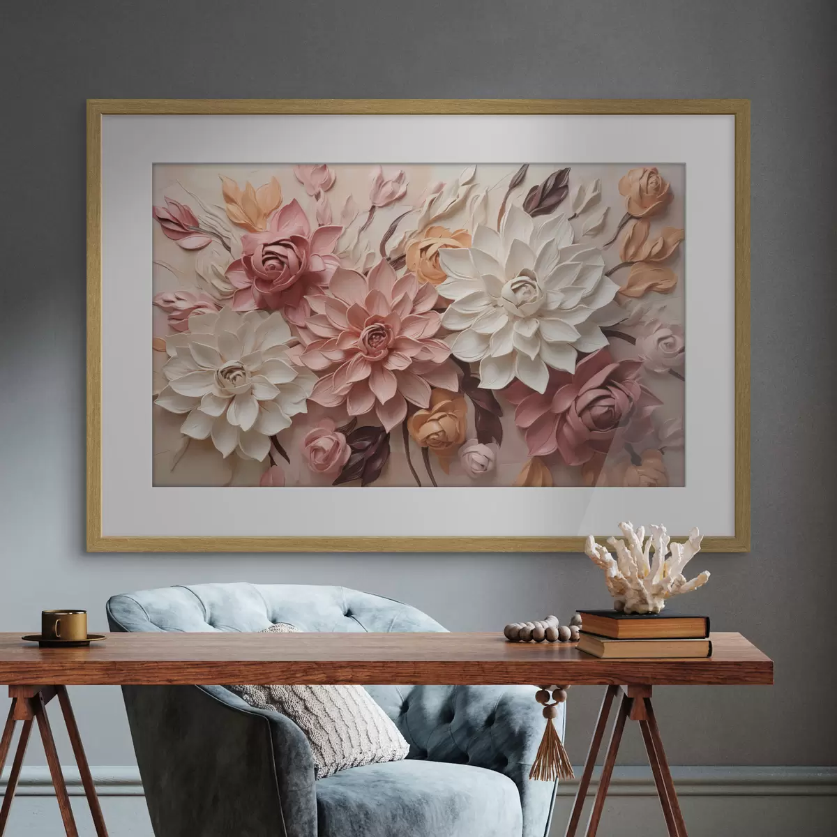 Poster Bouquet festif aux tons pastel f50289
