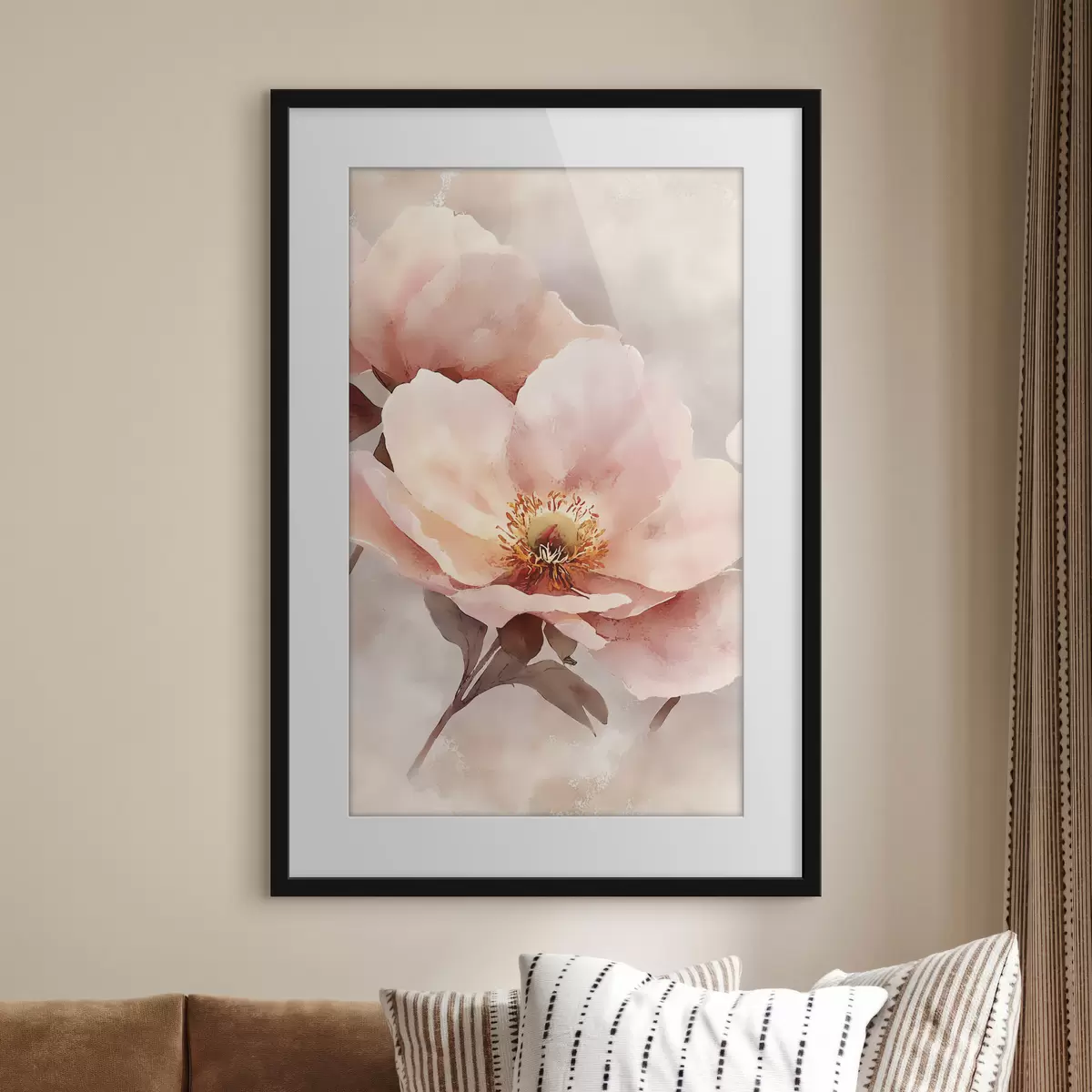 Poster Pivoine rose délicate f50290