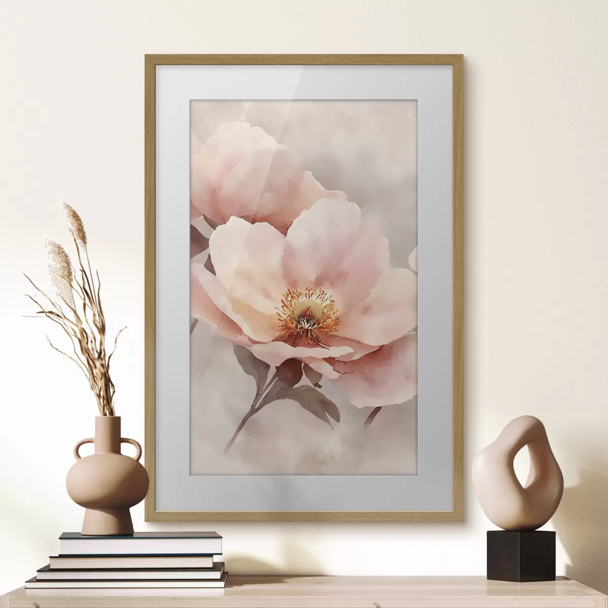 Poster Pivoine rose délicate f50290