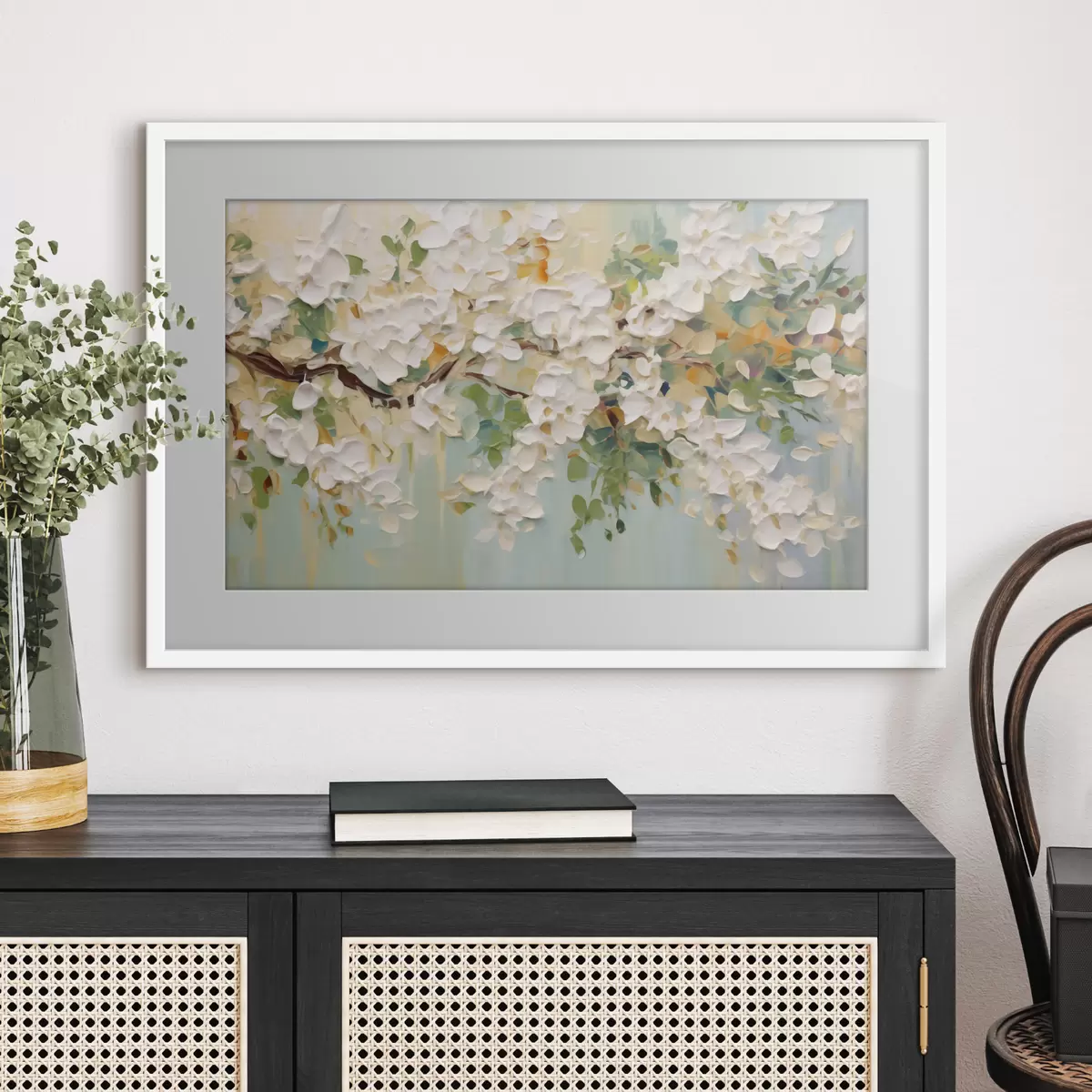 Poster Abstraction à l'aquarelle dans les tons lilas f50296