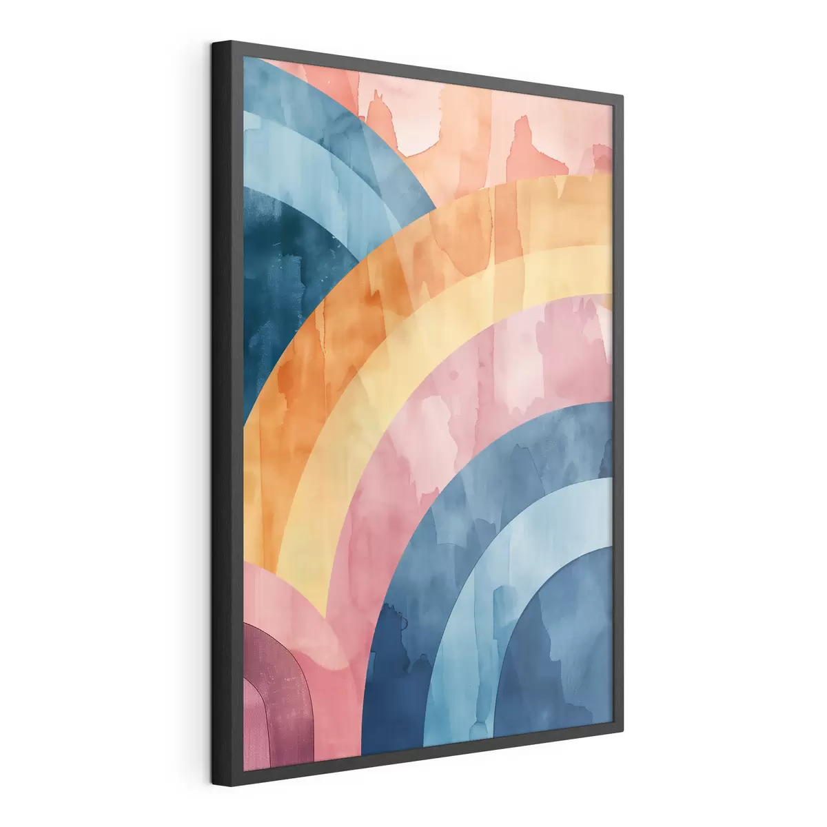 Poster Rayures abstraites aux couleurs de l'arc-en-ciel f50301