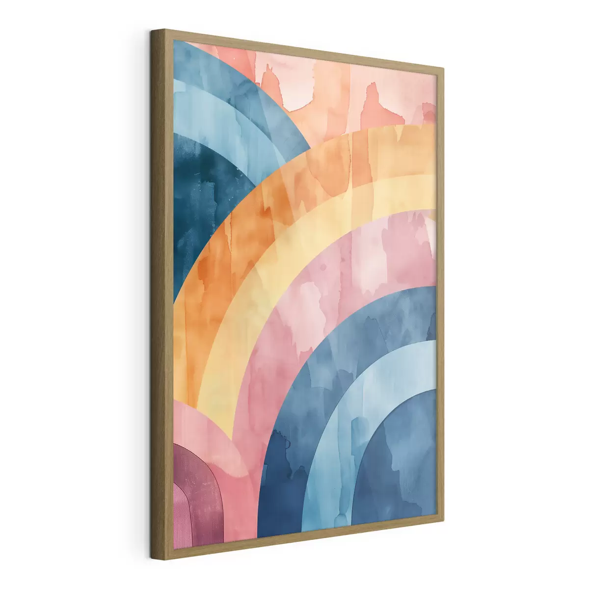 Poster Rayures abstraites aux couleurs de l'arc-en-ciel f50301