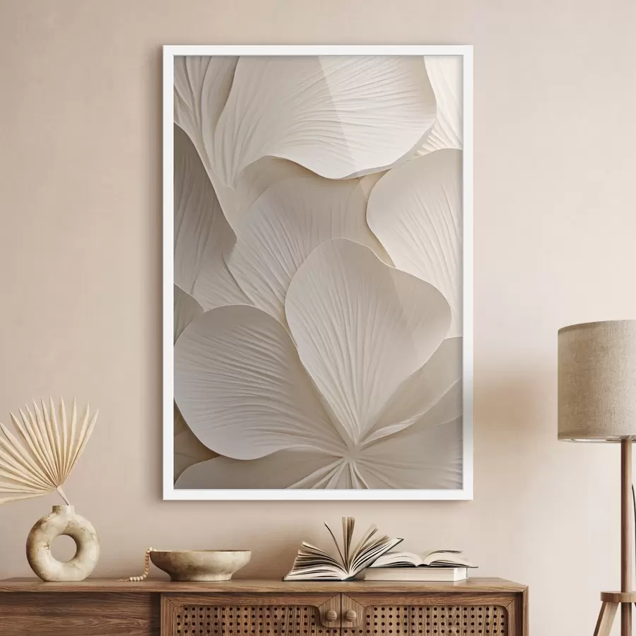 Papier peint Une grande fleur aux reliefs marqués f50305