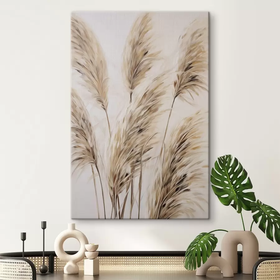 Tableau Branches de pampa, peinture d'imitation s50268