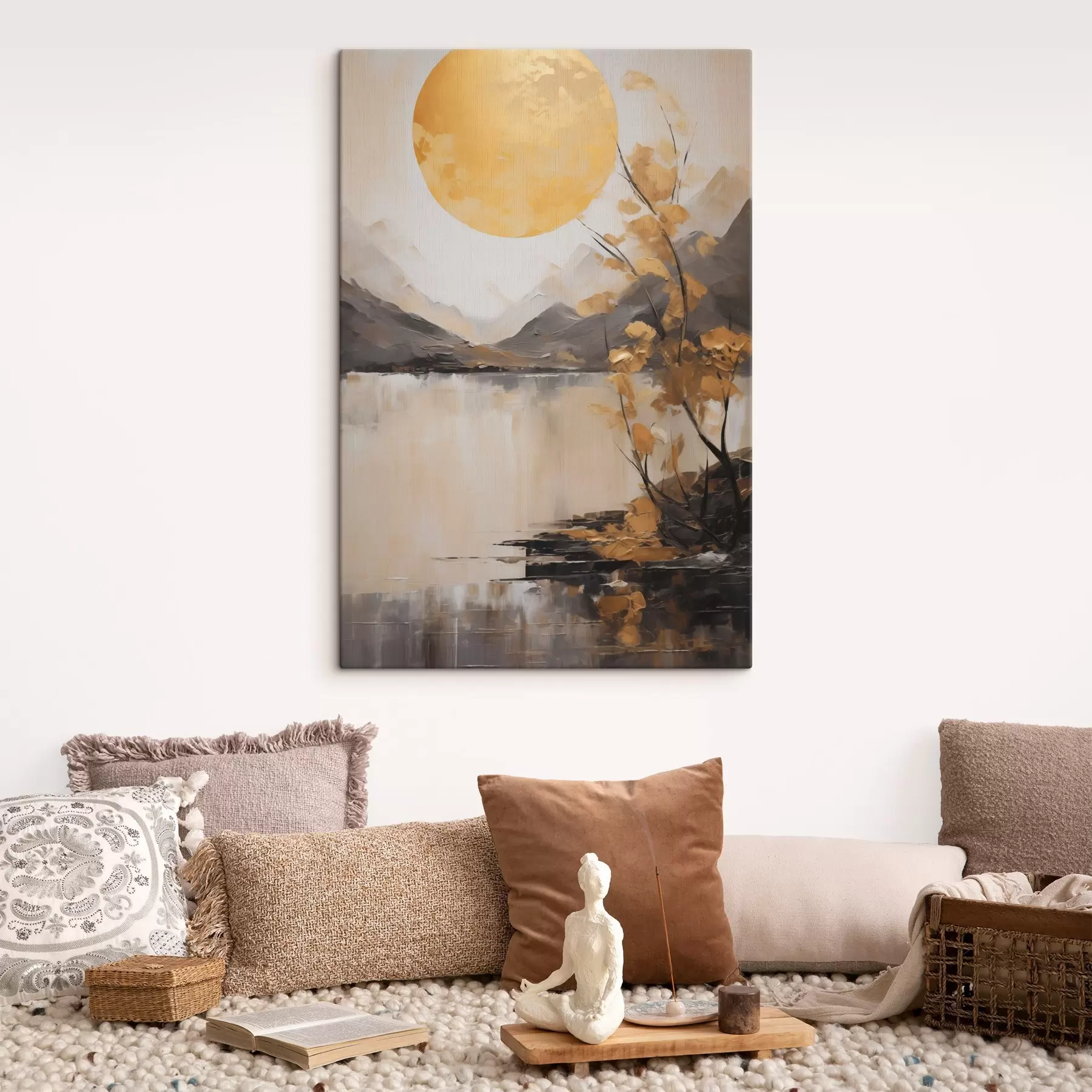 Tableau Paysage abstrait, imitation de peinture s50272