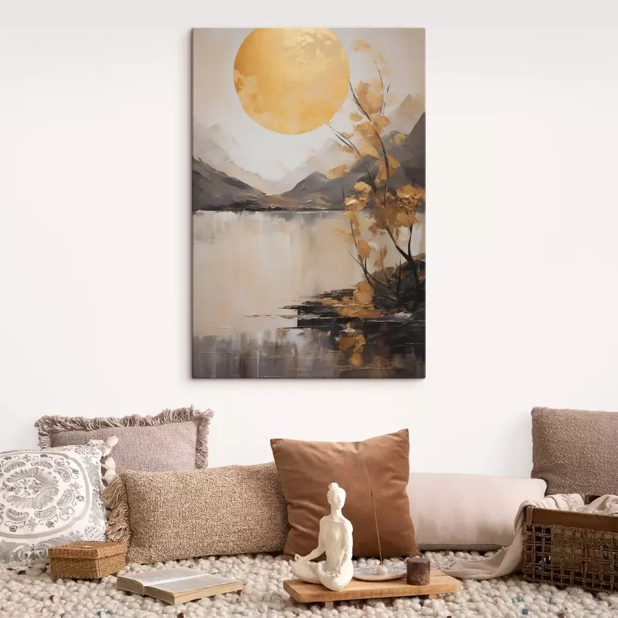 Tableau Paysage abstrait, imitation de peinture s50272