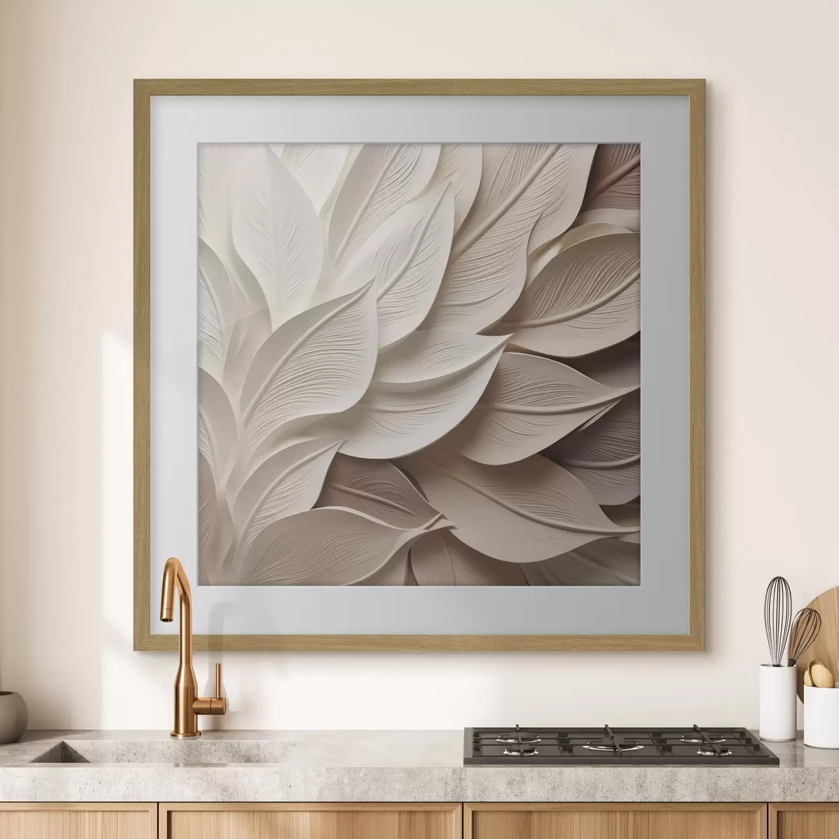 Poster Feuilles abstraites, illustration plate f50261