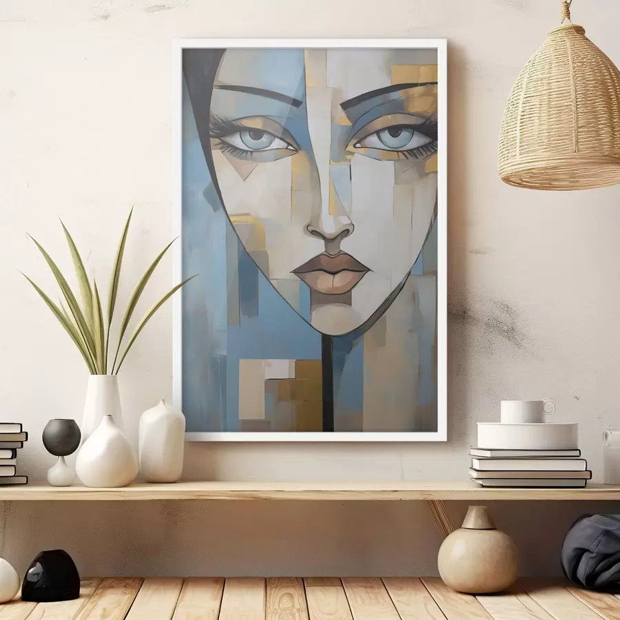 Papier peint Portrait abstrait, imitation de peinture f50265