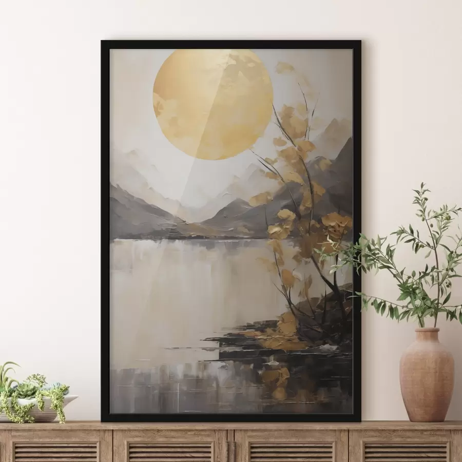 Papier peint Paysage abstrait, imitation de peinture f50272