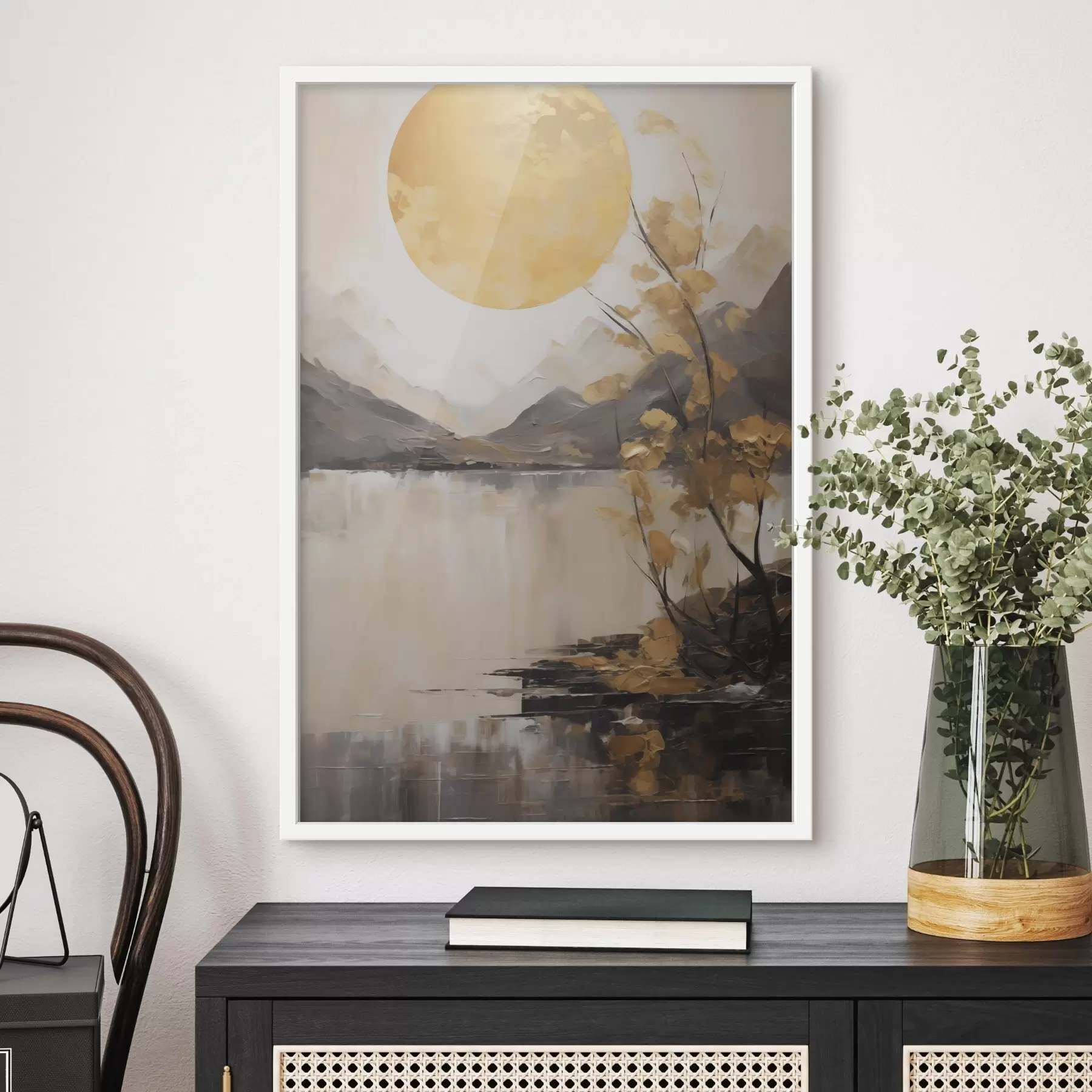 Papier peint Paysage abstrait, imitation de peinture f50272