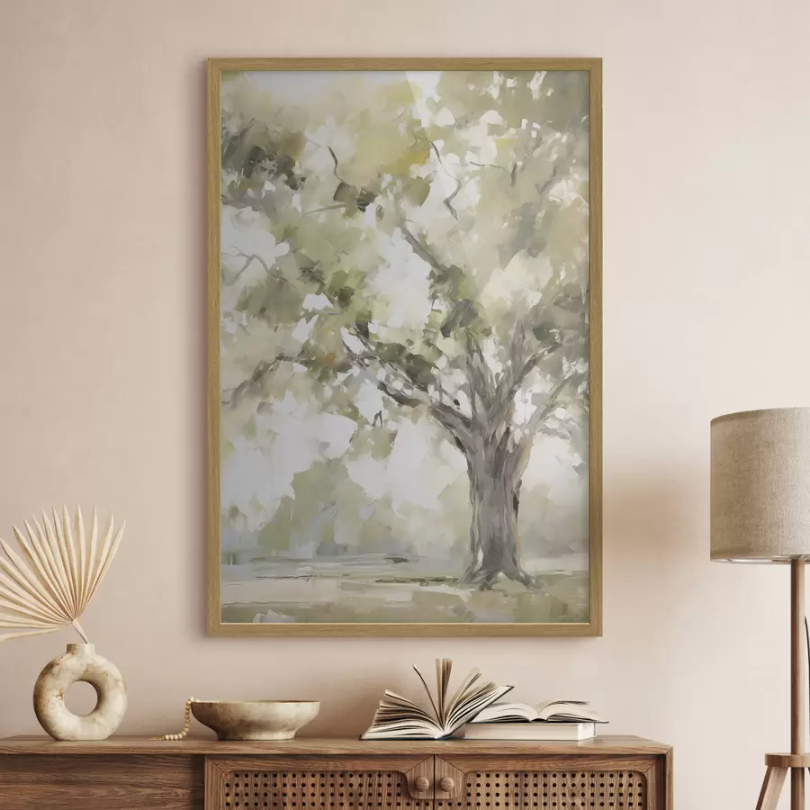Papier peint Arbre, peinture d'imitation f50274
