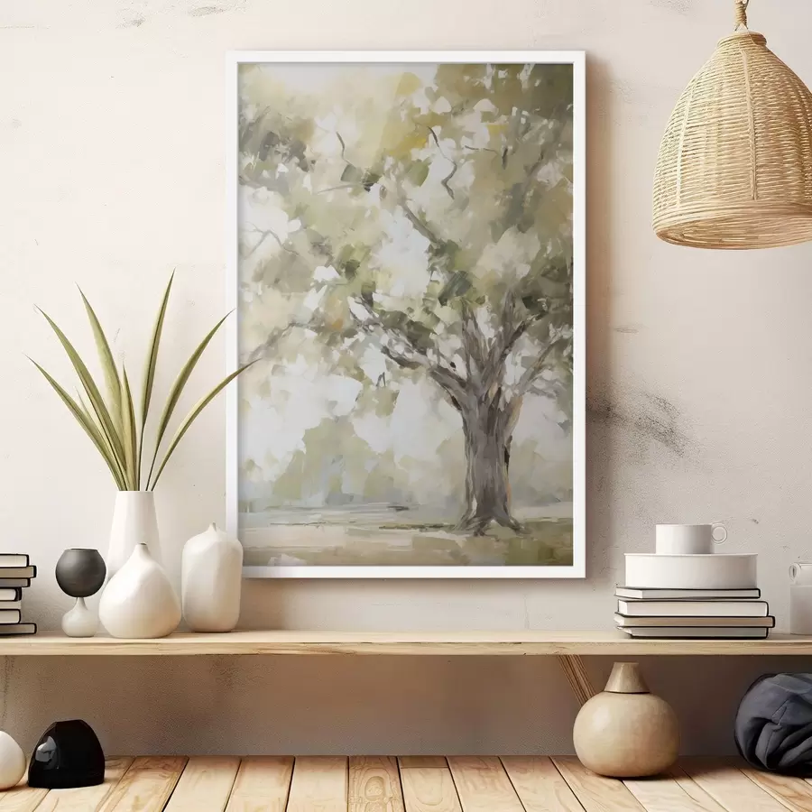 Papier peint Arbre, peinture d'imitation f50274
