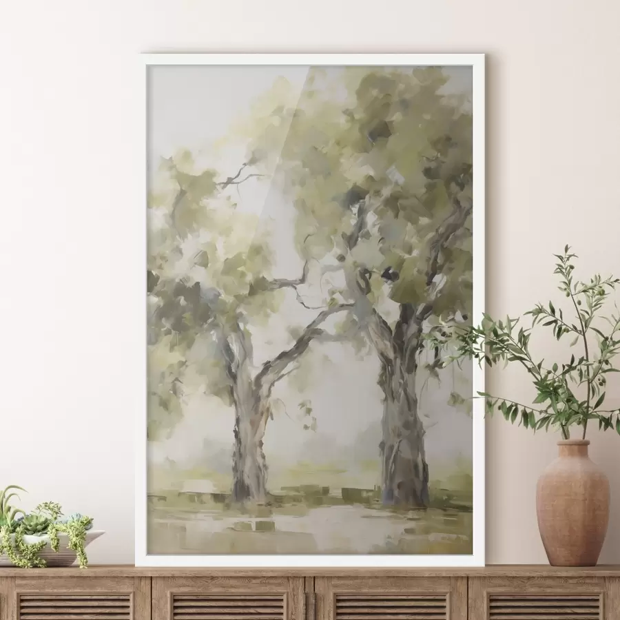 Papier peint Arbres, imitation de peinture f50275
