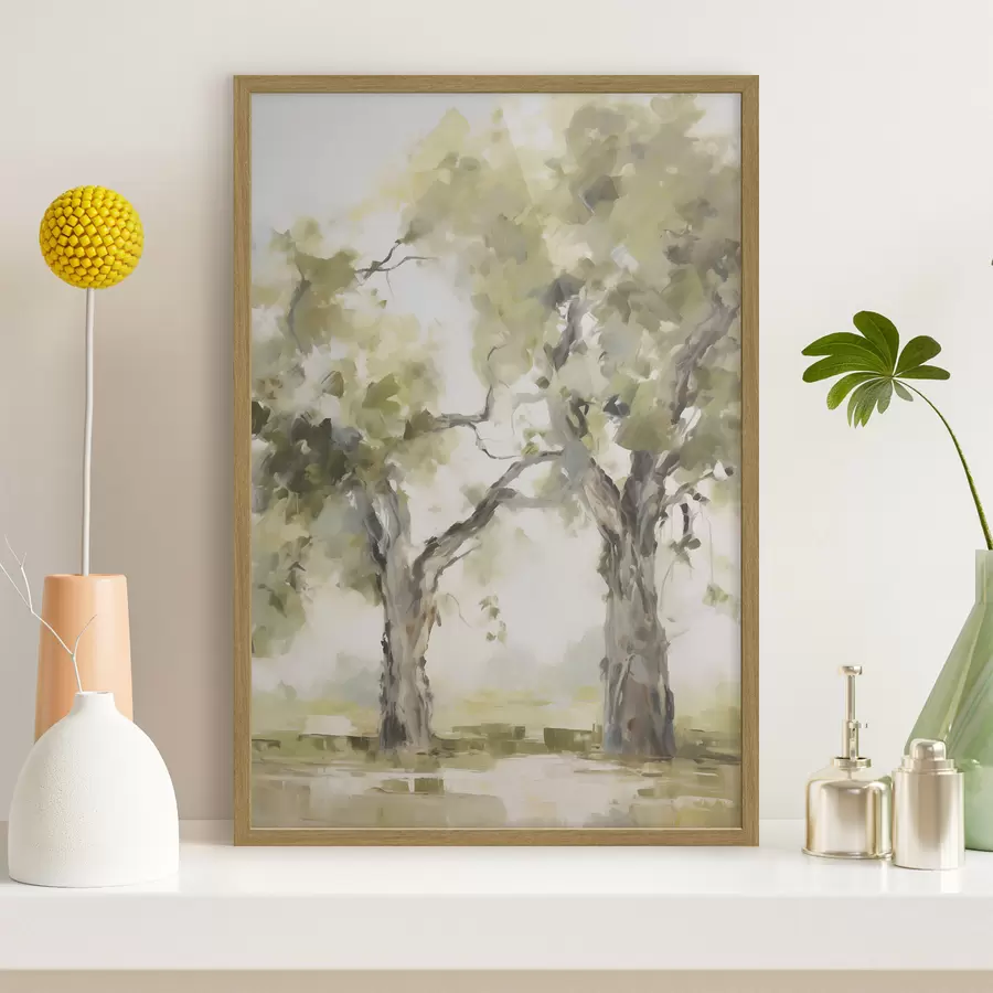 Papier peint Arbres, imitation de peinture f50275