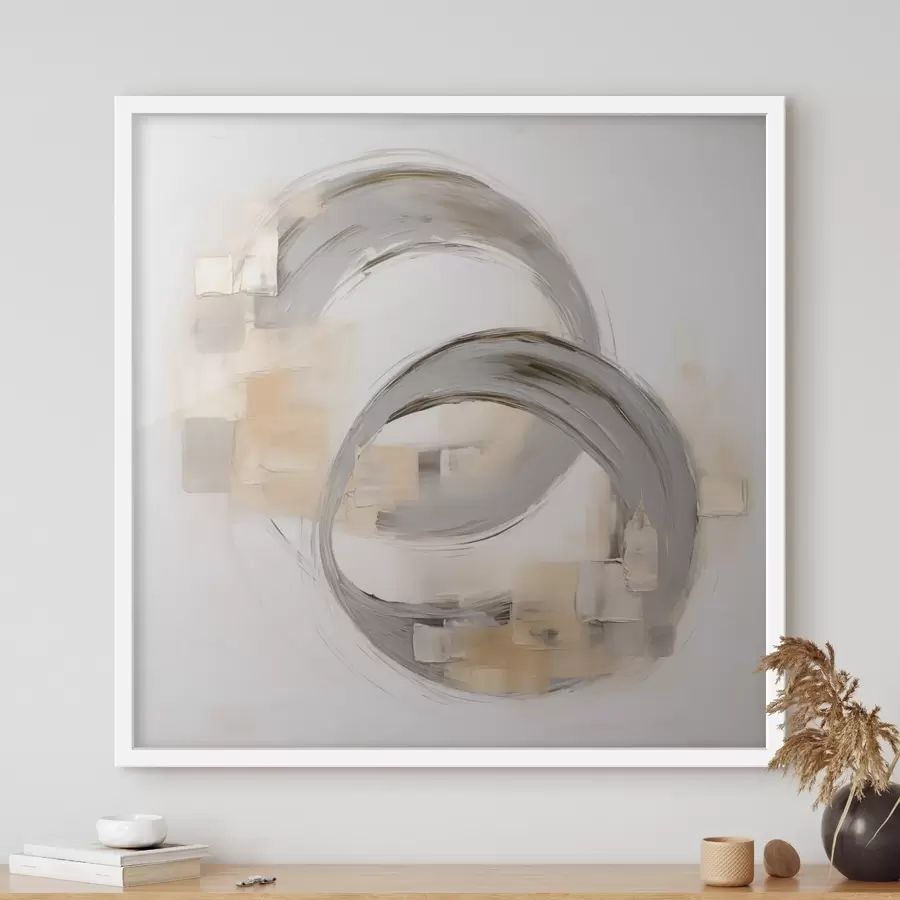 Papier peint Abstraction circulaire, imitation de la peinture f50277