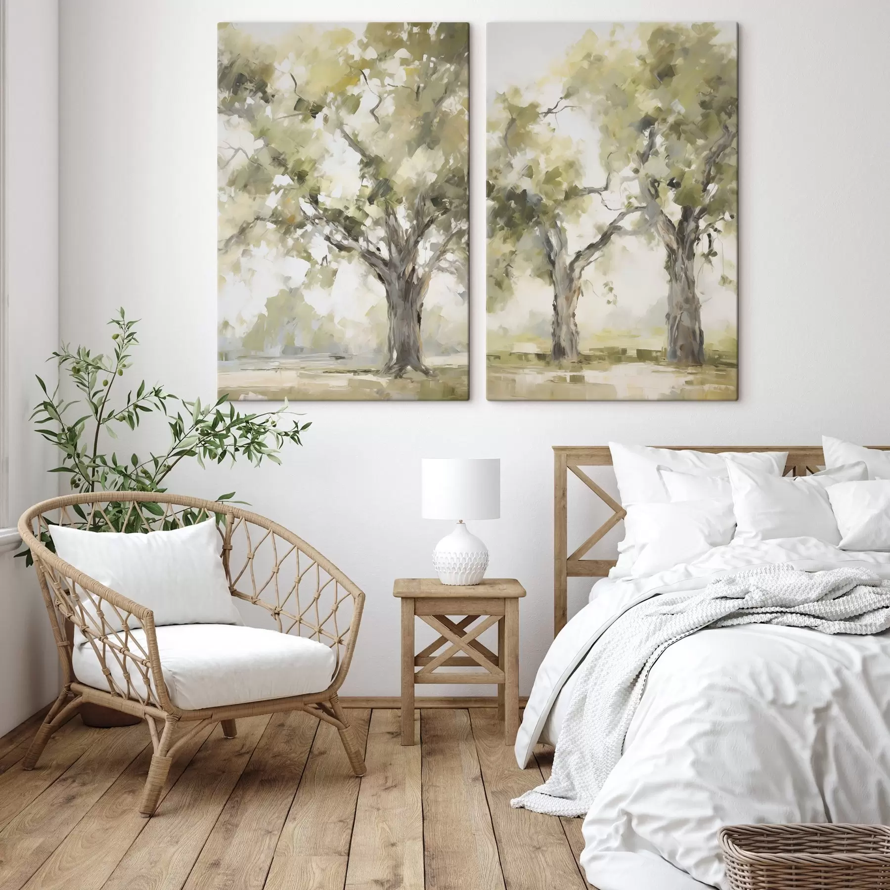 Tableau Arbres, imitation de peinture m30864