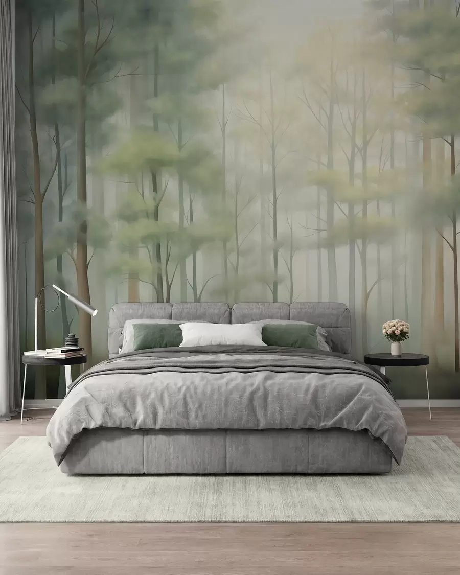 Papier peint Forêt de feuillus abstraite w05673