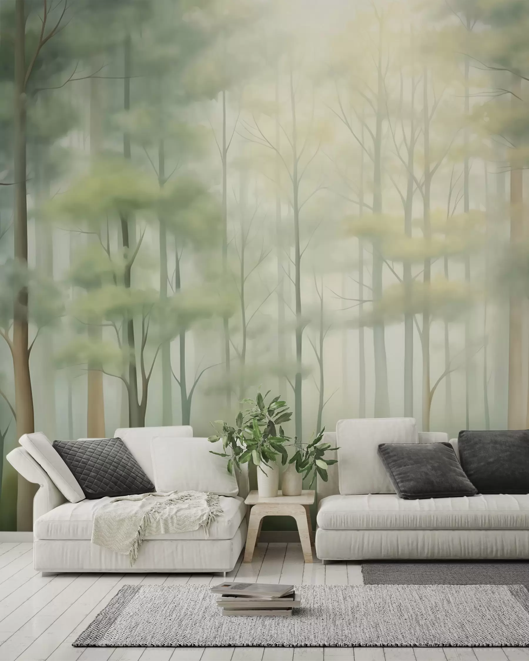 Papier peint Bosquet au printemps w05673