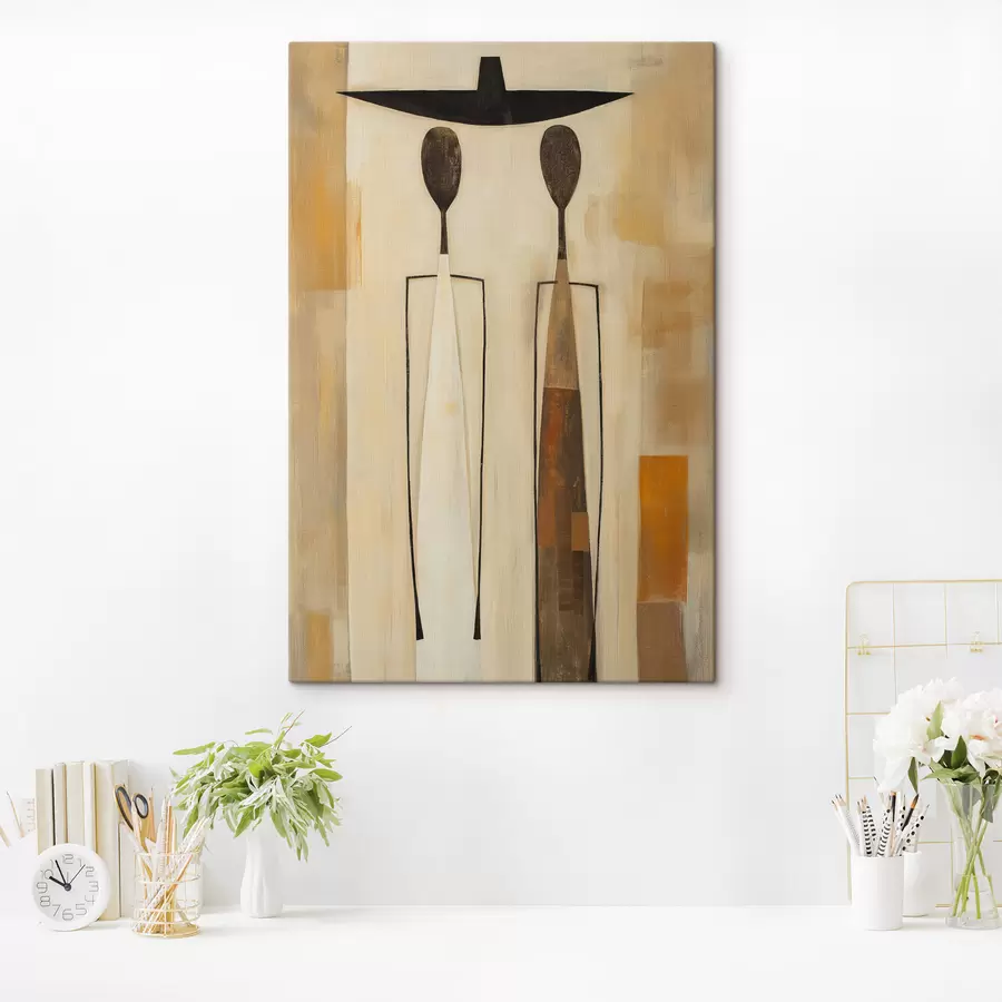 Tableau Silhouettes abstraites s50317