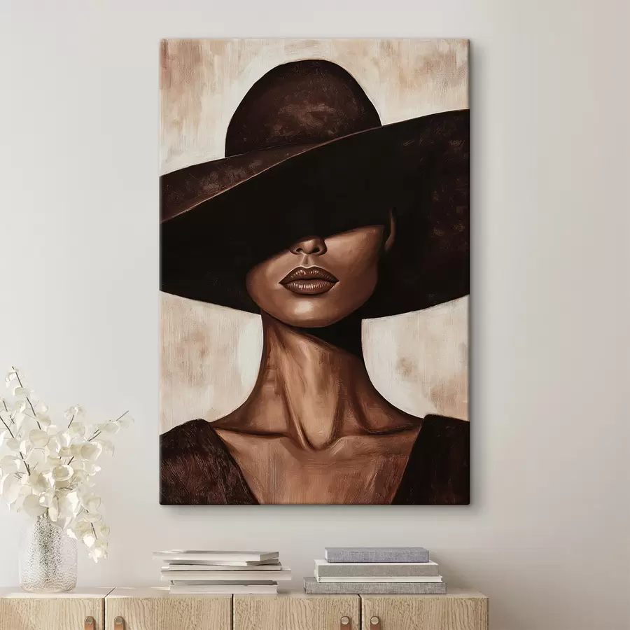 Tableau Une femme au chapeau s50319