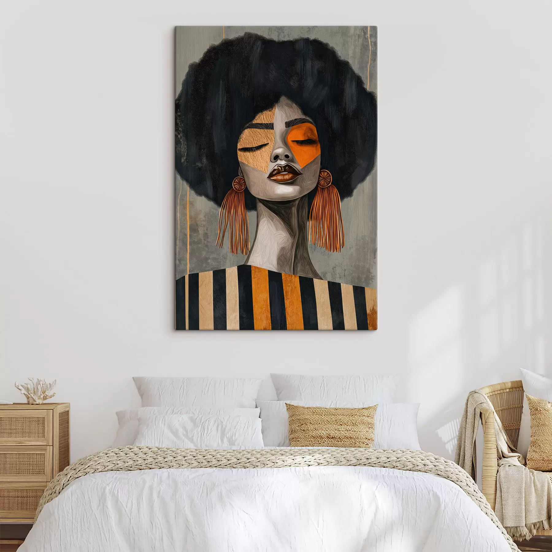 Tableau Fille afro s50336