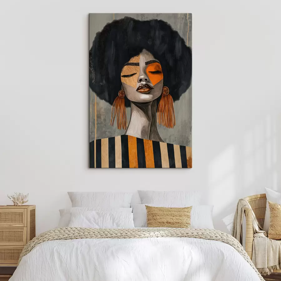 Tableau Fille afro s50336