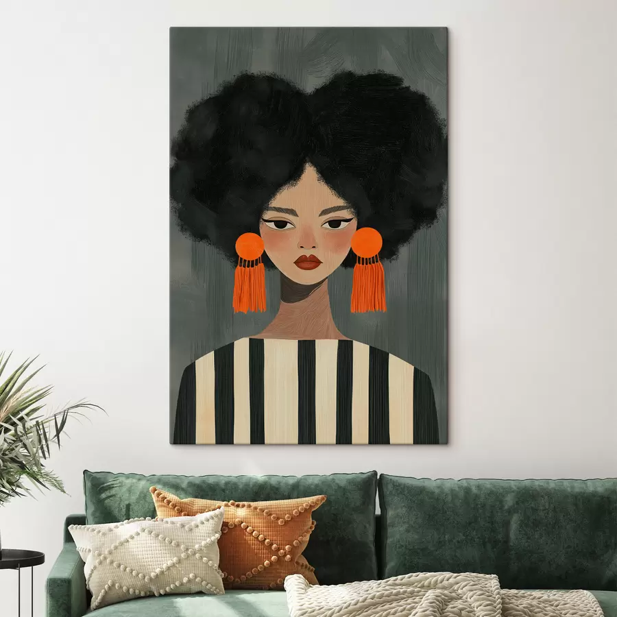 Tableau Fille afro s50337