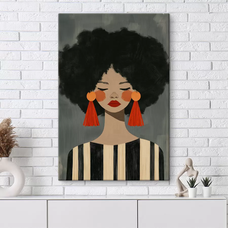 Tableau Fille afro s50338