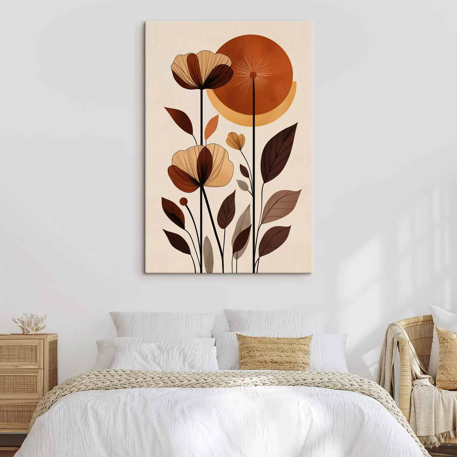 Tableau Fleurs abstraites s50341