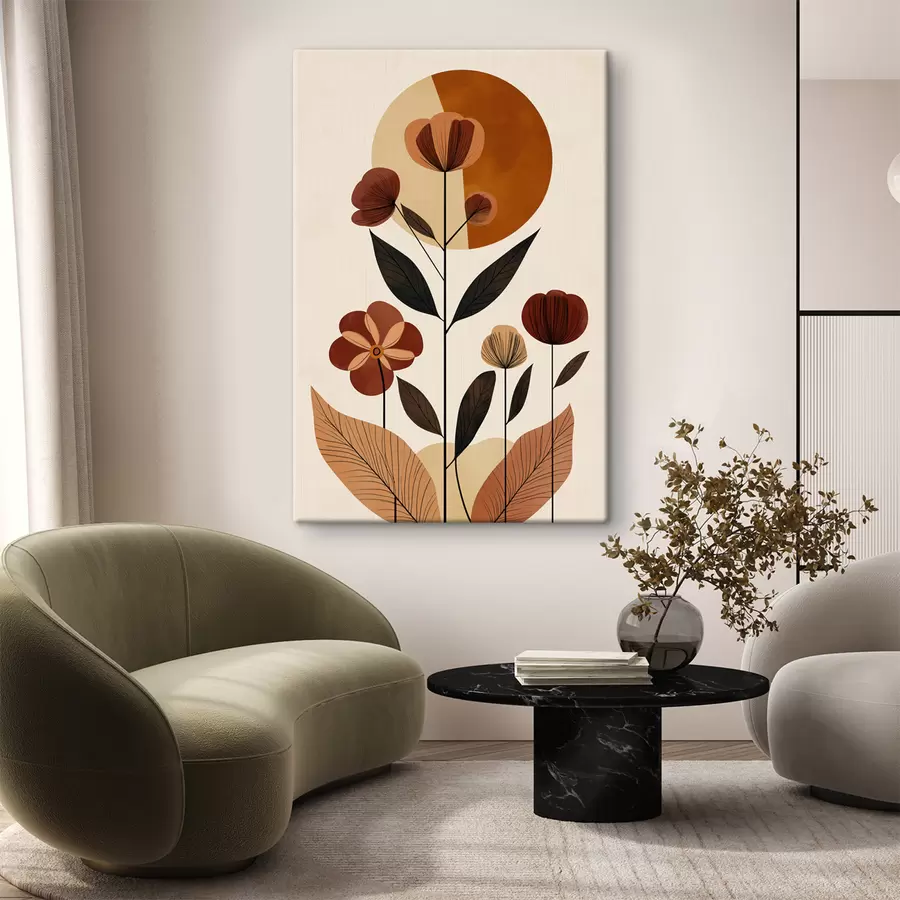 Tableau Fleurs abstraites s50342
