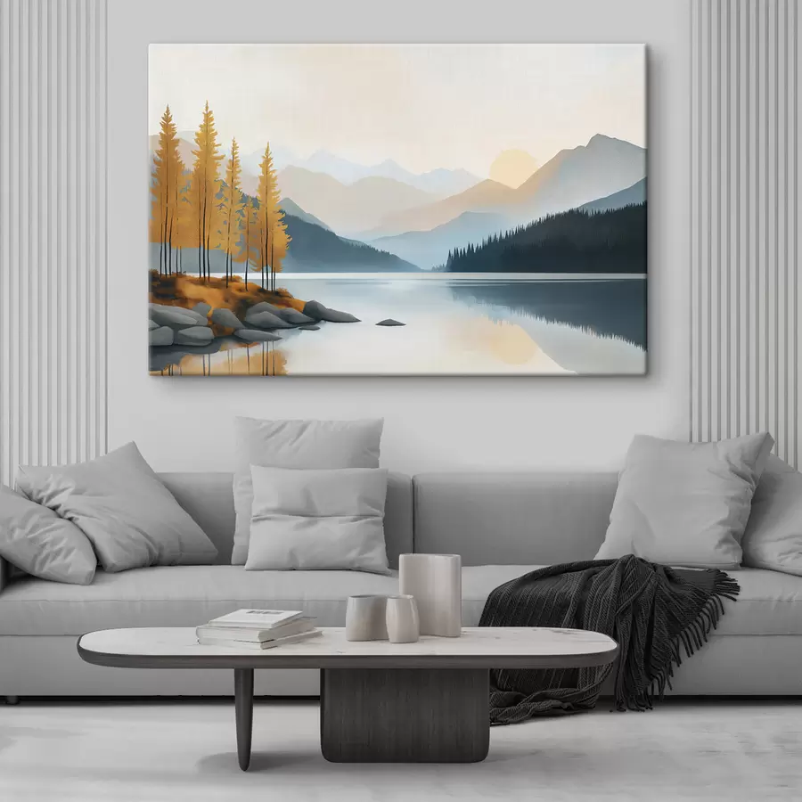 Tableau Lac de montagne s50344